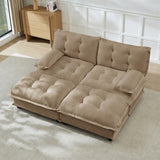 Modular Sectional Sofa with Cloud Cushions | Chenille Fabric | 2/3/4 Seater with Ottoman Options