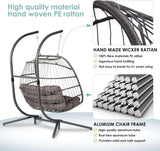 Double Egg Swing Chair with Stand for Outdoor