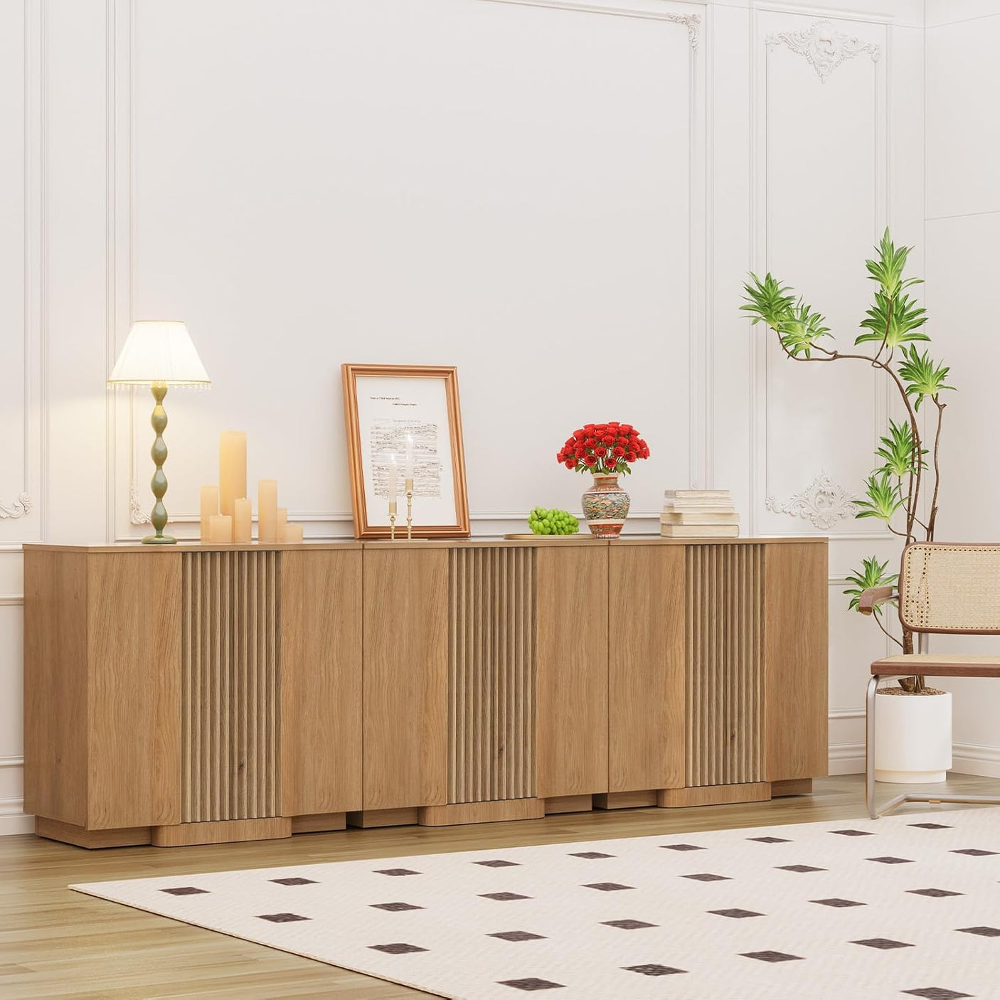 31.5" Modern Buffet Cabinet  With Storage