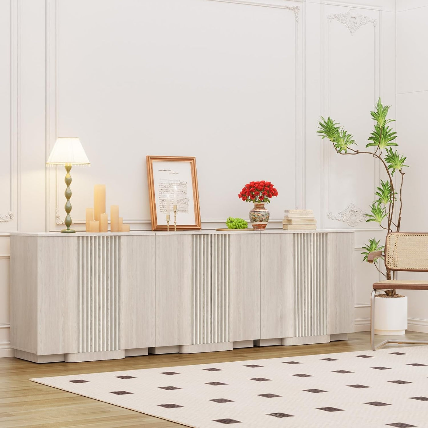 31.5" Modern Buffet Cabinet  With Storage