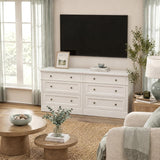 31.5" Oversized Nightstand with 3 Drawers | Light Oak, Ivory White & Walnut