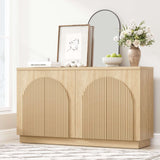 Arched Reeded Design Sideboard Buffet Cabinet
