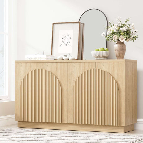 Arched Reeded Design Sideboard Buffet Cabinet
