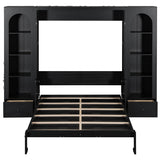 88"H Queen Size Murphy Platform Bed with Shelf