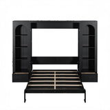 88"H Queen Size Murphy Platform Bed with Shelf