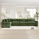 54" Oversized Corduroy Modular Sectional Sofa - Premium Comfort with High-Density Foam & Flexible Design