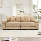 54" Oversized Corduroy Modular Sectional Sofa - Premium Comfort with High-Density Foam & Flexible Design