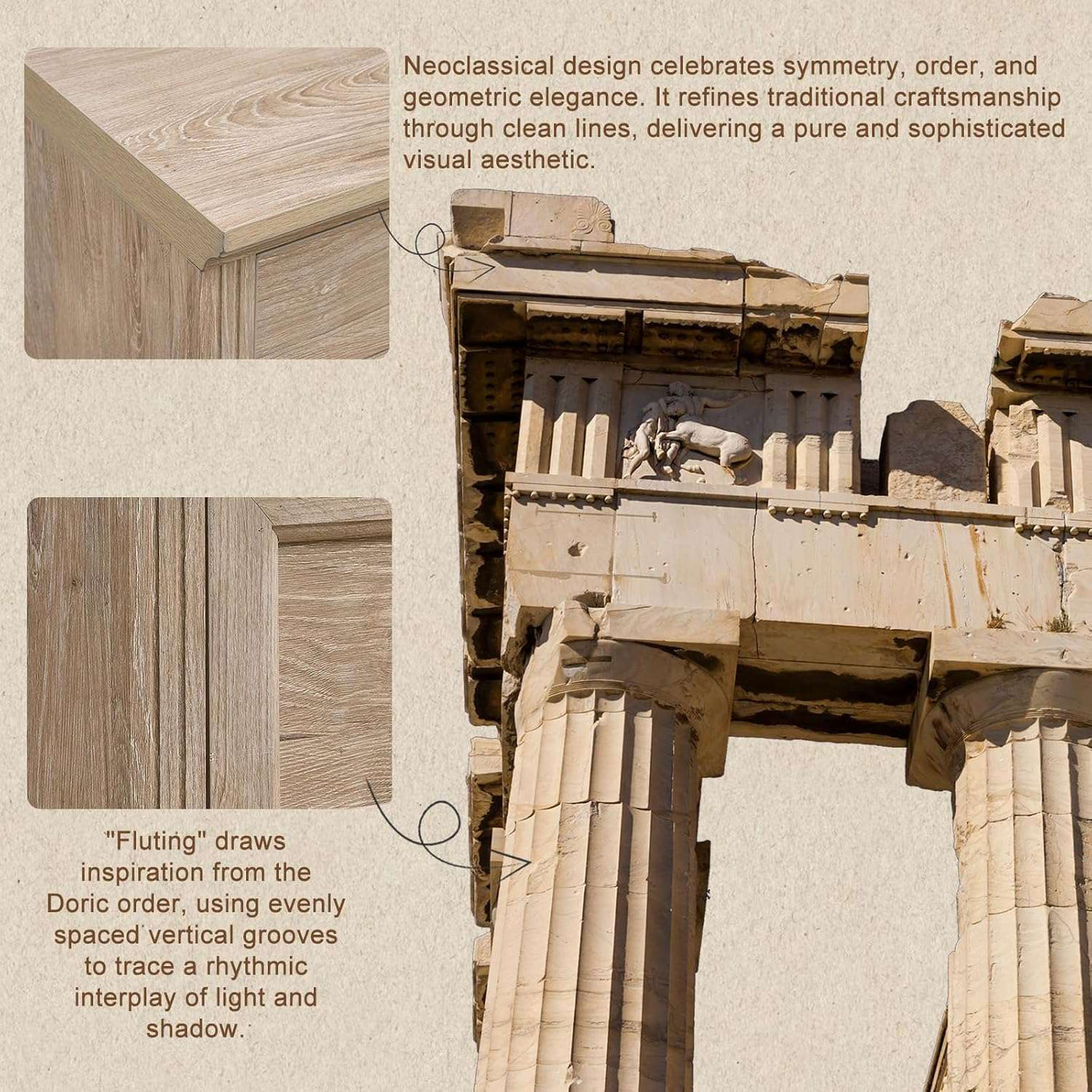 31.5" Oversized Extra Large Nightstand with 3 Drawers