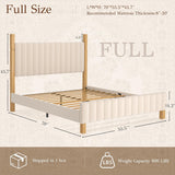 Yechen Full Size Wood Bed Frame with Headboard