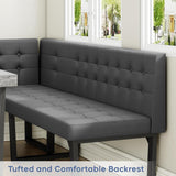 72 Inch Modern Corner Dining Table Set