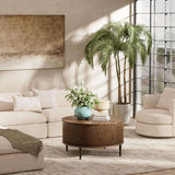 31.5" Round Coffee Table with Storage