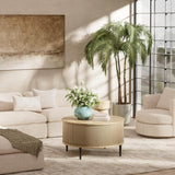 31.5" Round Coffee Table with Storage