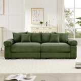 54" Oversized Corduroy Modular Sectional Sofa - Premium Comfort with High-Density Foam & Flexible Design
