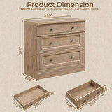 31.5" Oversized Extra Large Nightstand with 3 Drawers