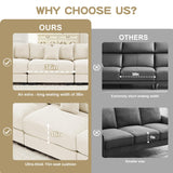 54" Oversized Corduroy Modular Sectional Sofa - Premium Comfort with High-Density Foam & Flexible Design