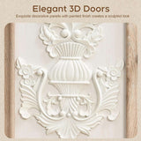 63" Farmhouse Accent Sideboard Buffet Cabinet with Painted 3D Decorative Doors