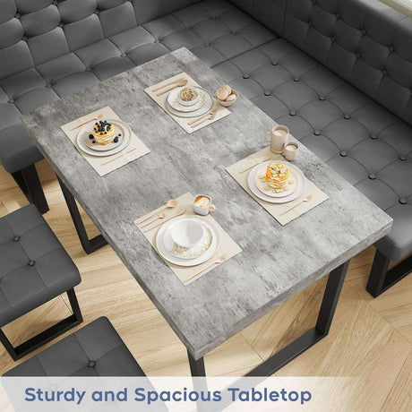 72 Inch Modern Corner Dining Table Set