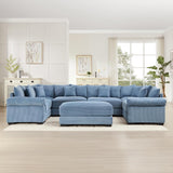 54" Oversized Corduroy Modular Sectional Sofa - Premium Comfort with High-Density Foam & Flexible Design