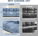 54" Oversized Corduroy Modular Sectional Sofa - Premium Comfort with High-Density Foam & Flexible Design