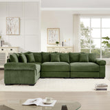 54" Oversized Corduroy Modular Sectional Sofa - Premium Comfort with High-Density Foam & Flexible Design