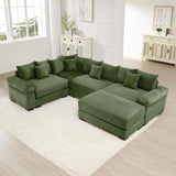 54" Oversized Corduroy Modular Sectional Sofa - Premium Comfort with High-Density Foam & Flexible Design
