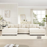 54" Oversized Corduroy Modular Sectional Sofa - Premium Comfort with High-Density Foam & Flexible Design
