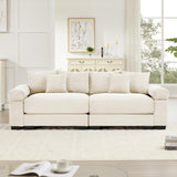 54" Oversized Corduroy Modular Sectional Sofa - Premium Comfort with High-Density Foam & Flexible Design