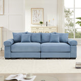 54" Oversized Corduroy Modular Sectional Sofa - Premium Comfort with High-Density Foam & Flexible Design
