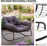 Cozy Wicker Outdoor Rocking Chair