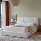Cloud Bed Frame with Removable Headboard | Boucle Upholstered | Queen & King