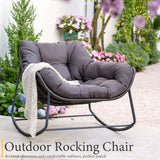 Cozy Wicker Outdoor Rocking Chair