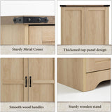 YECHEN 71" Modern Armoire Wardrobe: All-in-One Storage with 2 Drawers & Adjustable Shelves