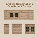 31.5" Oversized Extra Large Nightstand with 3 Drawers