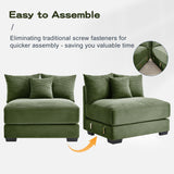 54" Oversized Corduroy Modular Sectional Sofa - Premium Comfort with High-Density Foam & Flexible Design