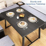 47 Inch Corner Dining Table Set with Storage Stool and Storage Bench