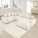 54" Oversized Corduroy Modular Sectional Sofa - Premium Comfort with High-Density Foam & Flexible Design
