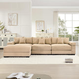 54" Oversized Corduroy Modular Sectional Sofa - Premium Comfort with High-Density Foam & Flexible Design