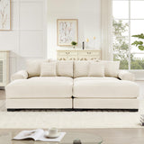 54" Oversized Corduroy Modular Sectional Sofa - Premium Comfort with High-Density Foam & Flexible Design