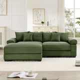 54" Oversized Corduroy Modular Sectional Sofa - Premium Comfort with High-Density Foam & Flexible Design