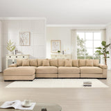 54" Oversized Corduroy Modular Sectional Sofa - Premium Comfort with High-Density Foam & Flexible Design