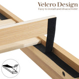 Yechen Diamond Headboard Platform Bed Frame | Boho Wood-Look, No Box Spring Needed
