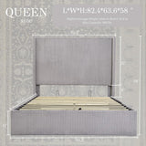 58" Tall Full Bed Frame with Lift Up Storage