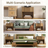 Fluted Night Stand with 20W Fast Charging Station