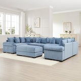 54" Oversized Corduroy Modular Sectional Sofa - Premium Comfort with High-Density Foam & Flexible Design