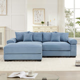 54" Oversized Corduroy Modular Sectional Sofa - Premium Comfort with High-Density Foam & Flexible Design