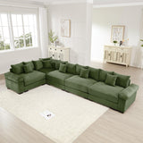 54" Oversized Corduroy Modular Sectional Sofa - Premium Comfort with High-Density Foam & Flexible Design