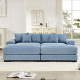 54" Oversized Corduroy Modular Sectional Sofa - Premium Comfort with High-Density Foam & Flexible Design