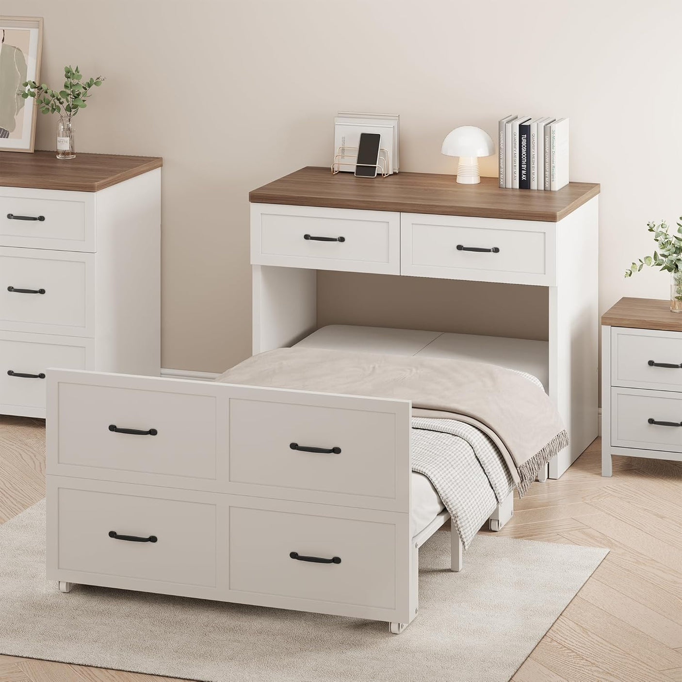 Twin Murphy Bed Chest with Drawer