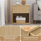 Large Modern Nightstand with Small Built-in Drawers
