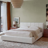 Cloud Bed Frame with Removable Headboard | Boucle Upholstered | Queen & King